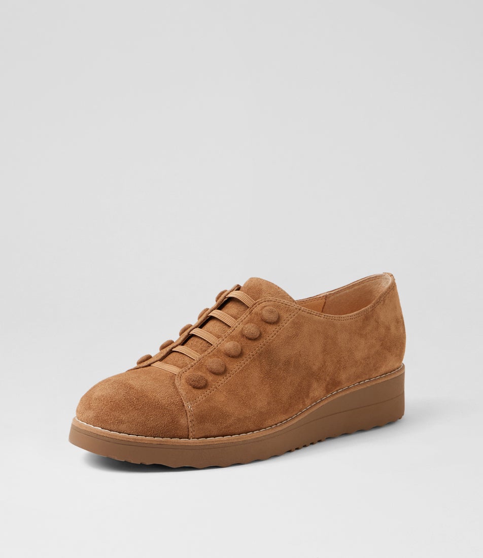 Onava Light Choc Suede Flat Shoes