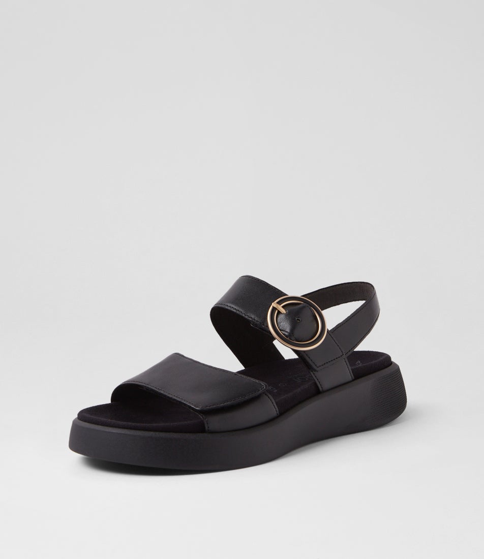Ingrid Schwarz Leather Sandals