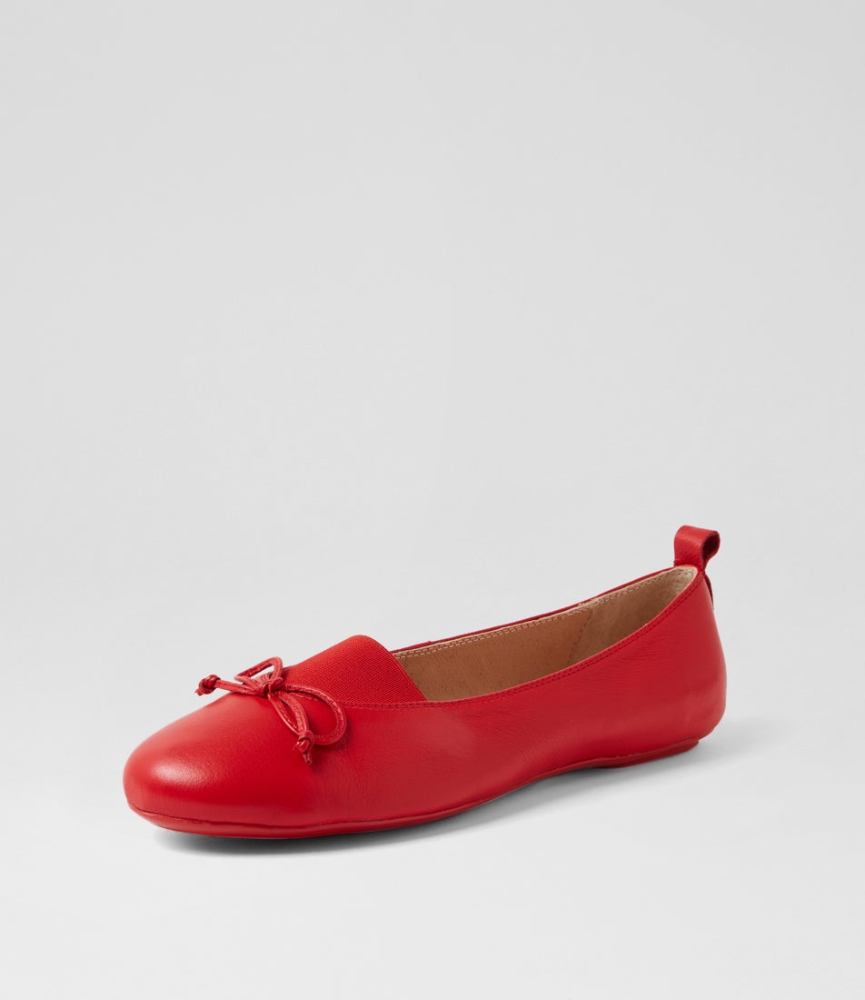 Beska New Red Leather Ballet Flats Beska New Red Leather Ballet Flats