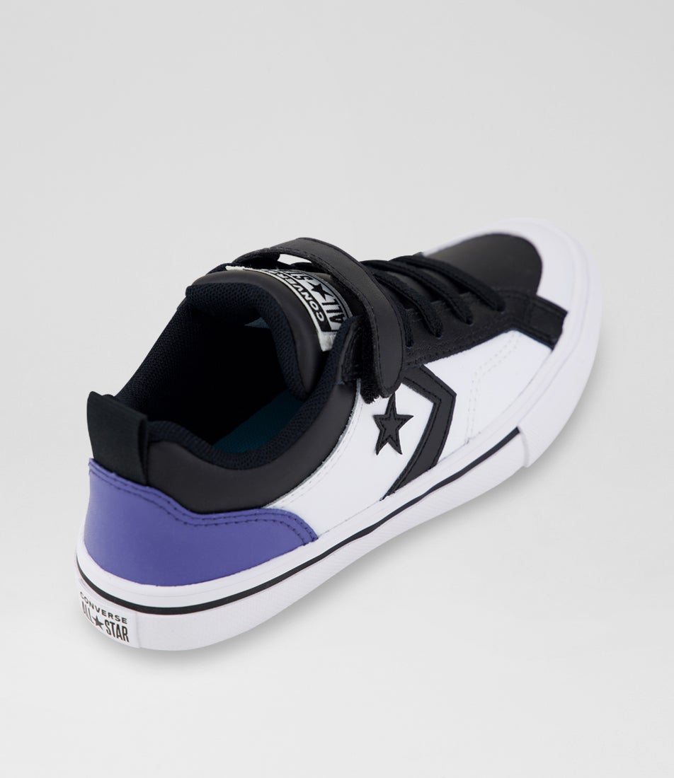 Pro Blaze Junior Indigo Storm Red White Leather Sneakers