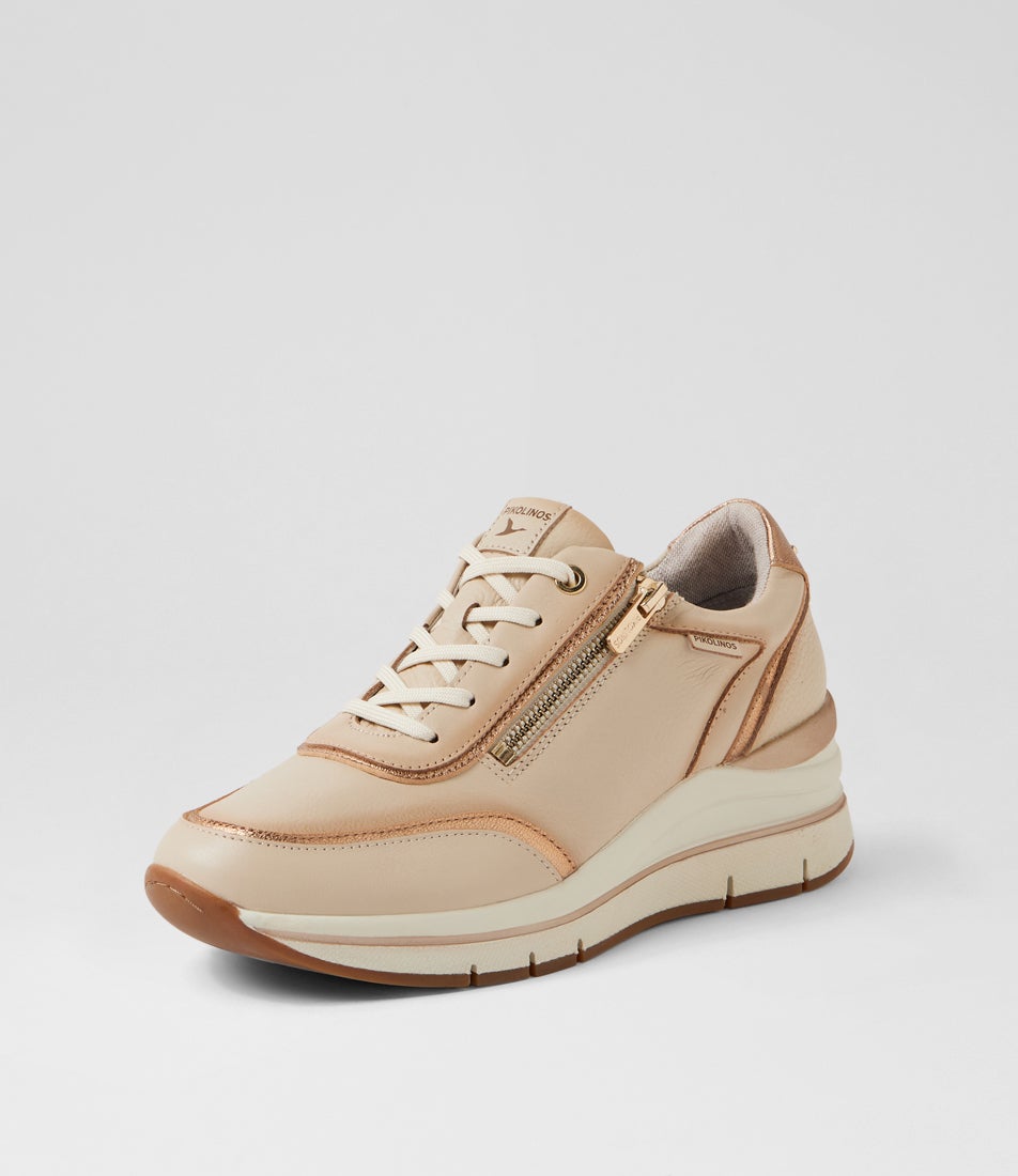 Girona 02 Marfil Leather Sneakers
