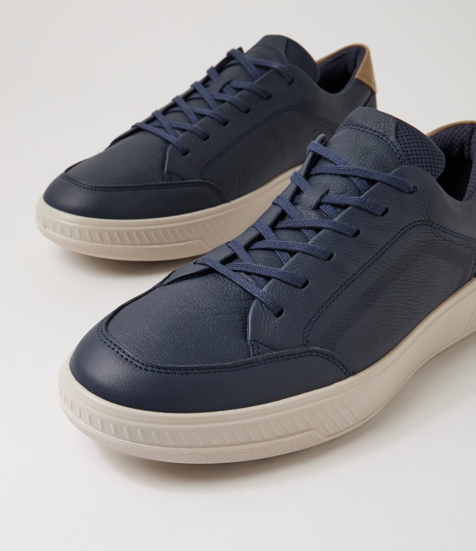 Move M Marine Honey Mustard Leather Sneakers
