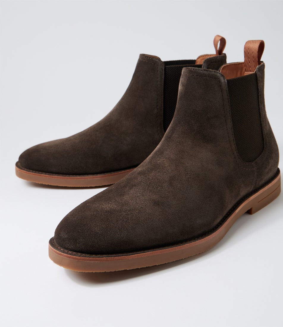 Gravel Ground Coffee Suede Chelsea Boots