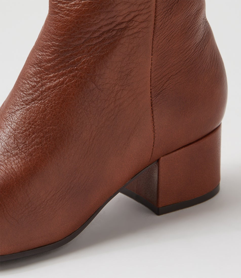 Birty Whiskey Leather Ankle Boots