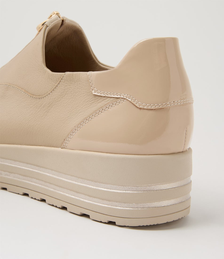 Voura Xf Cafe Champagne Patent Leather Sneakers