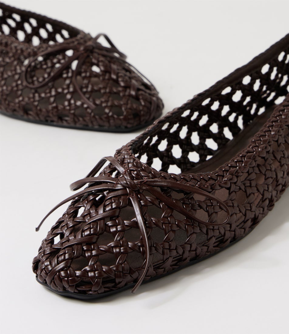Oaklyn Chocolate Ballet Flats