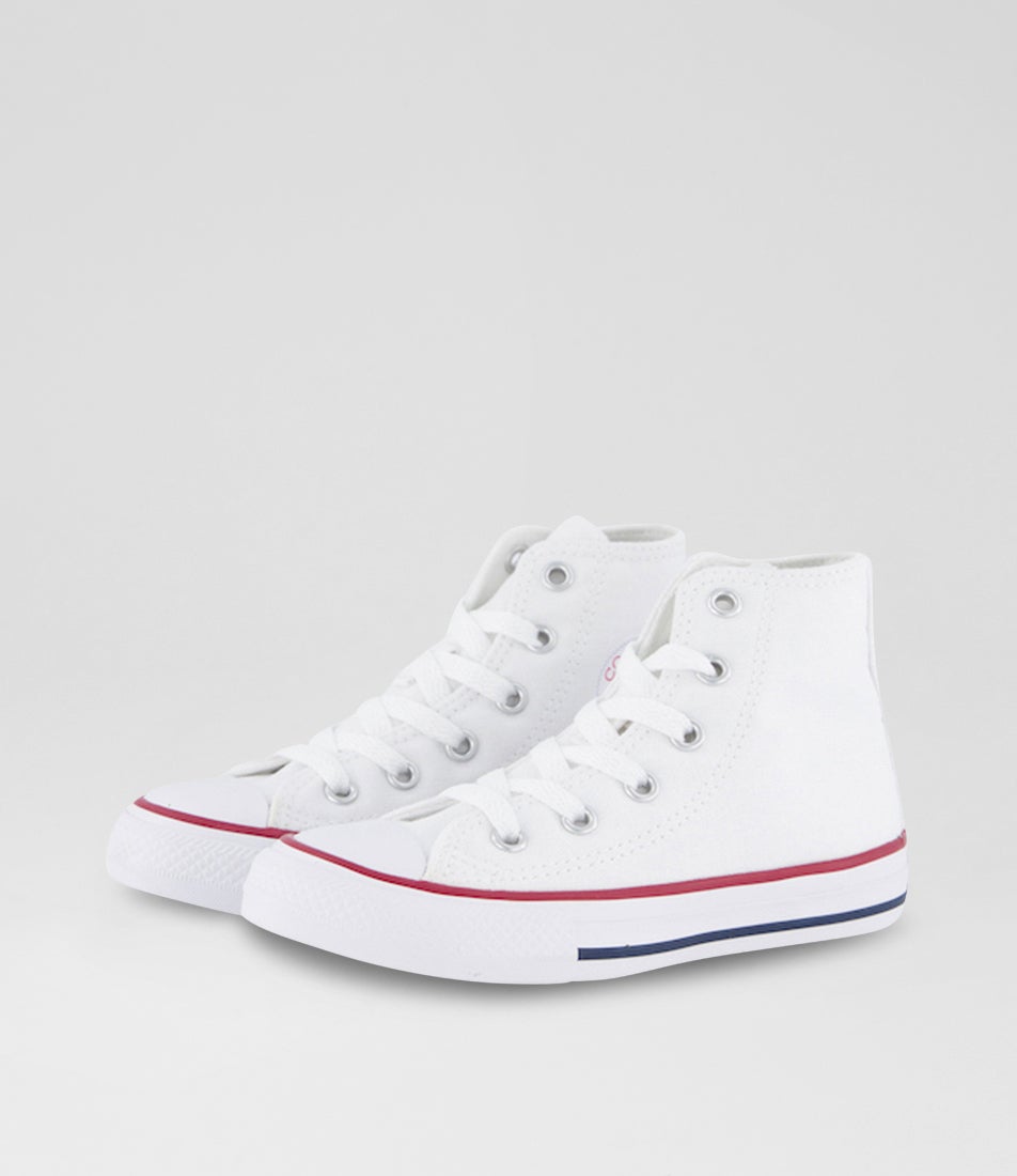 Chuck Taylor All Star Classic Hi Junior White Canvas Sneakers