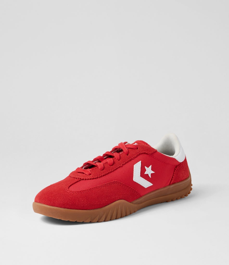 Run Star Trainer W Red White Honey Suede Sneakers
