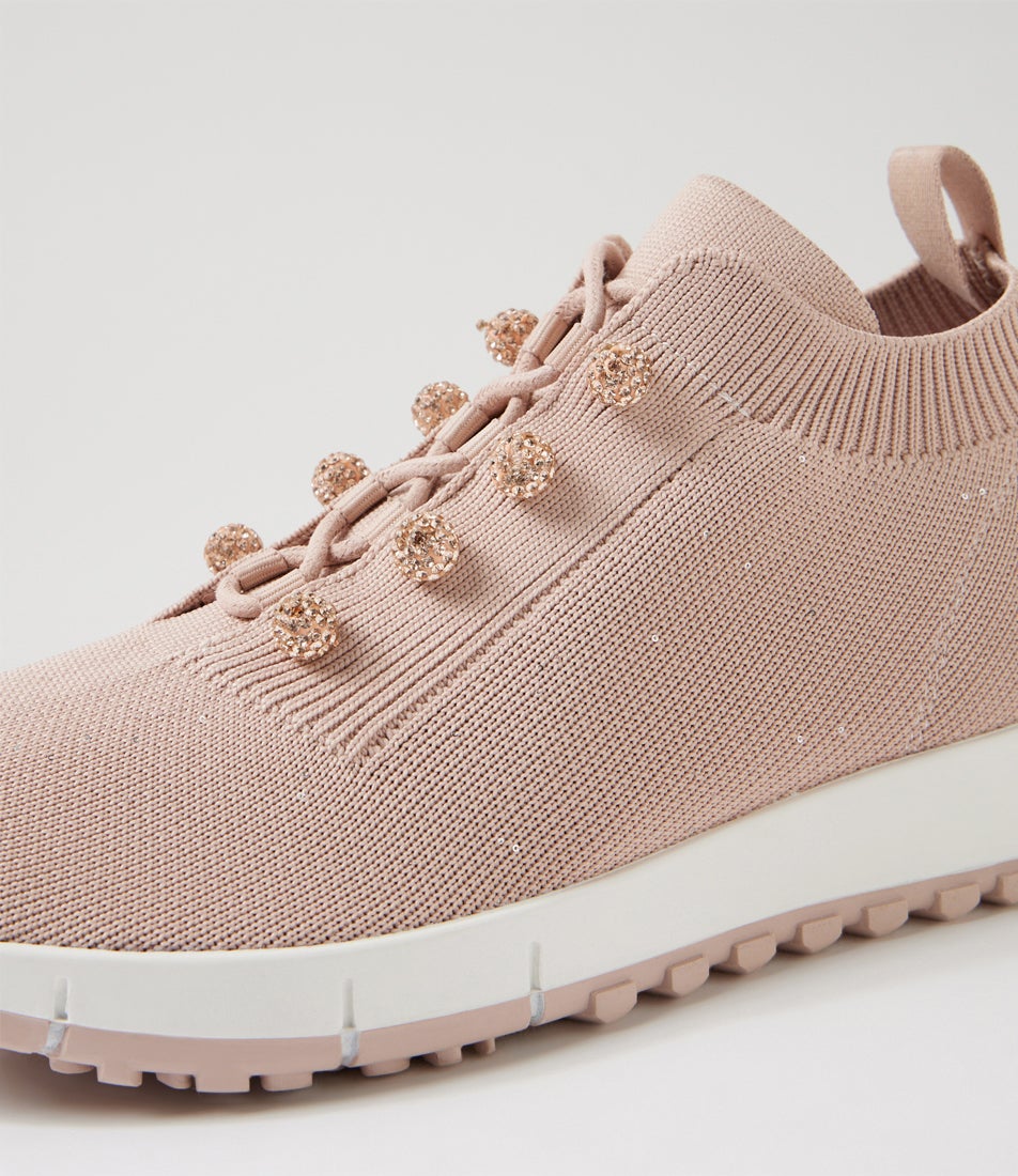 Jeliza Nude Knit Sneakers