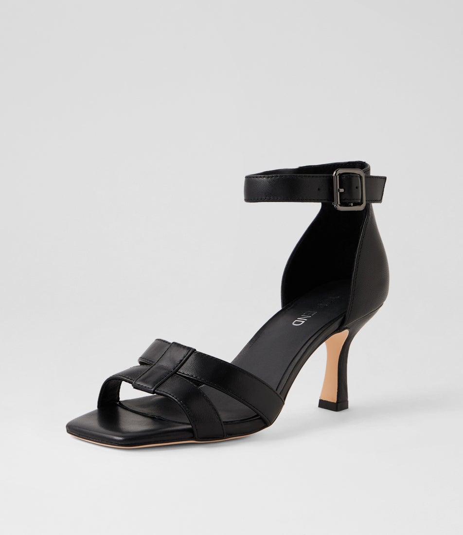 Lunoe Black Leather Sandals Lunoe Black Leather Sandals