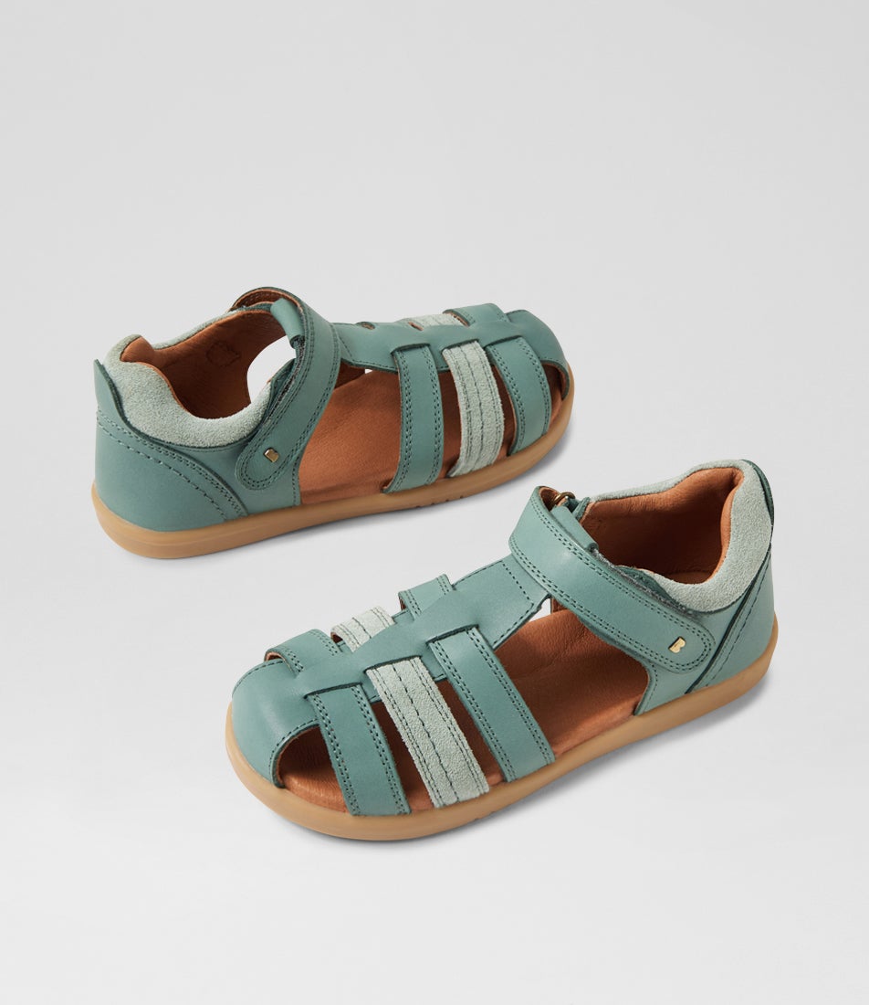 Kp Roam Junior Iceberg Green Leather Flat Shoes