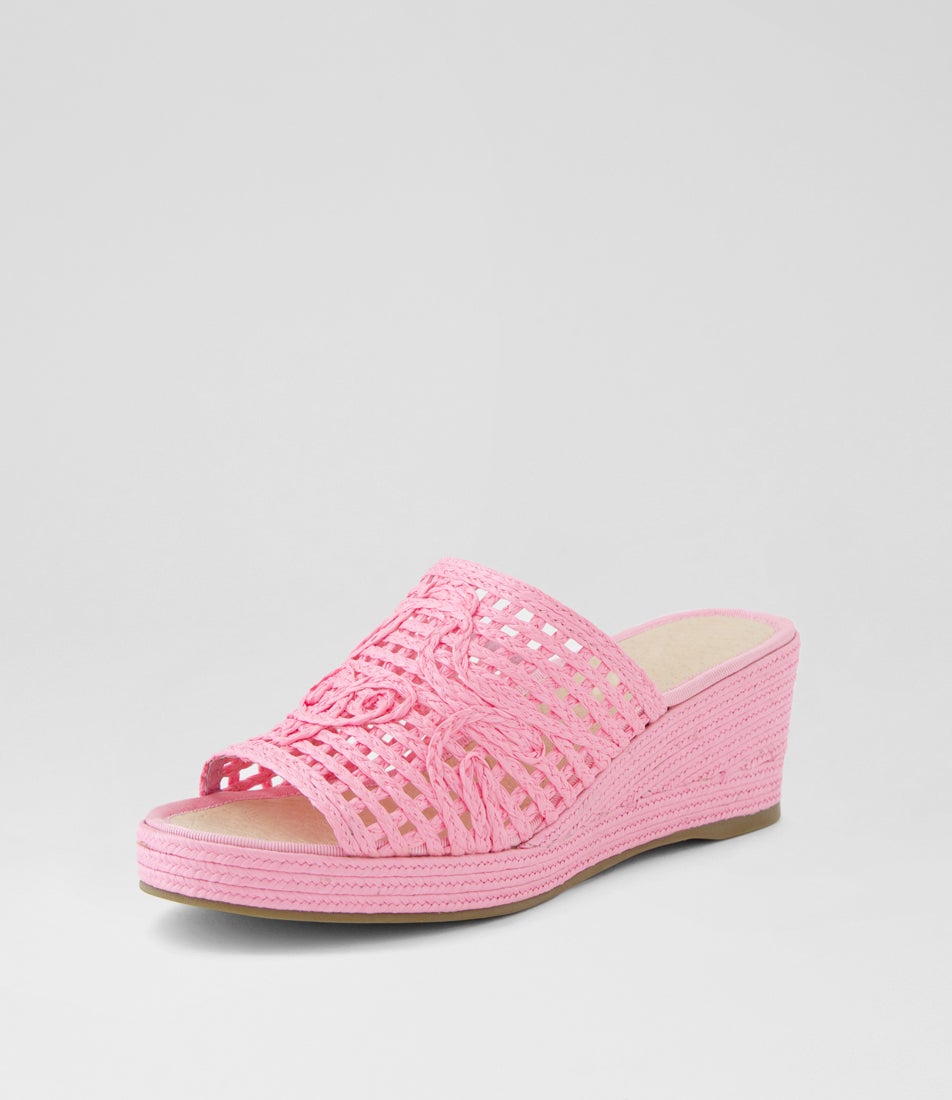 Mays Pink Fabric Sandals