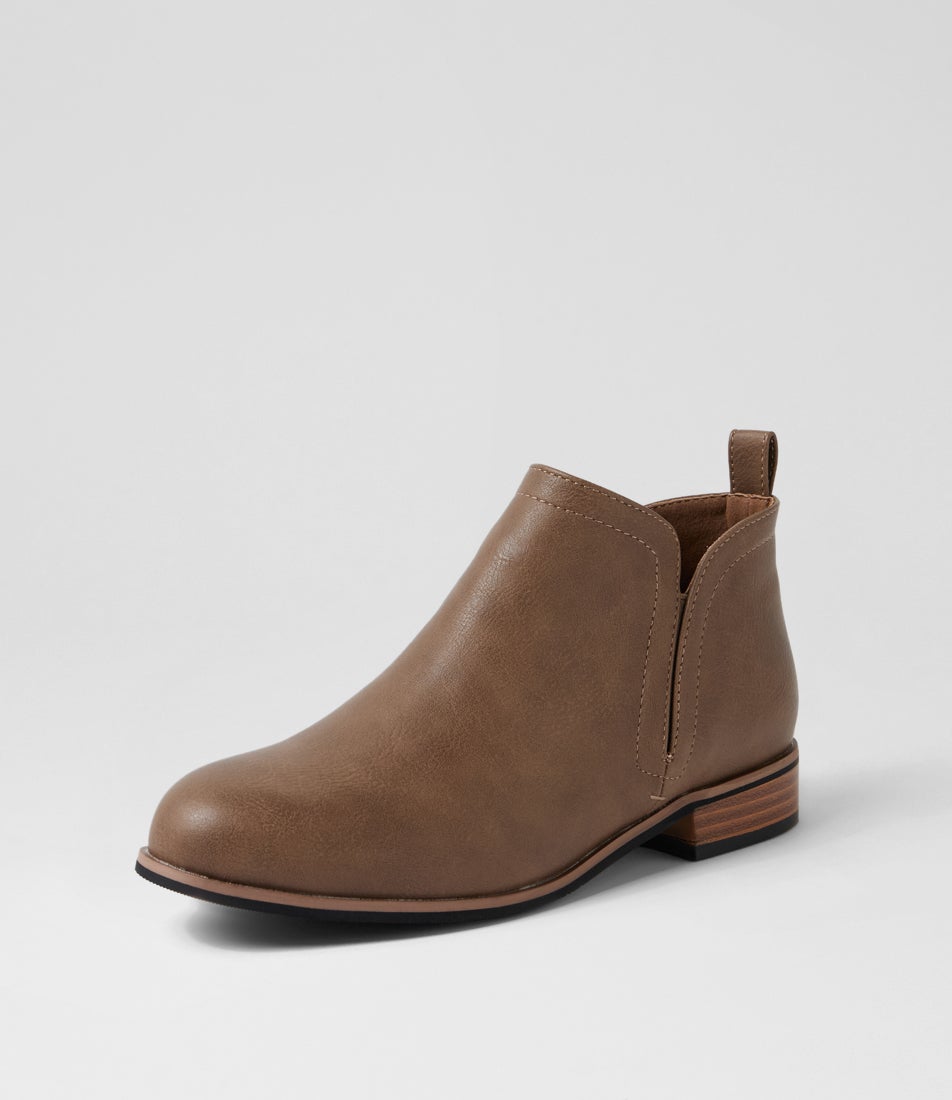 Hattie Taupe Ankle Boots