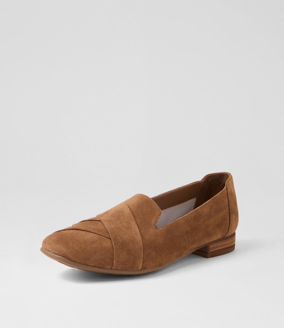 Tilony Coffee Suede Flat Shoes