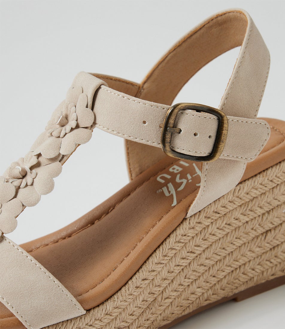 Annika2 Oat Microsuede Sandals