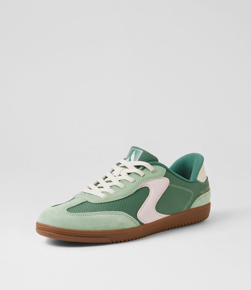 Hotshot Green Pink Fabric Sneakers