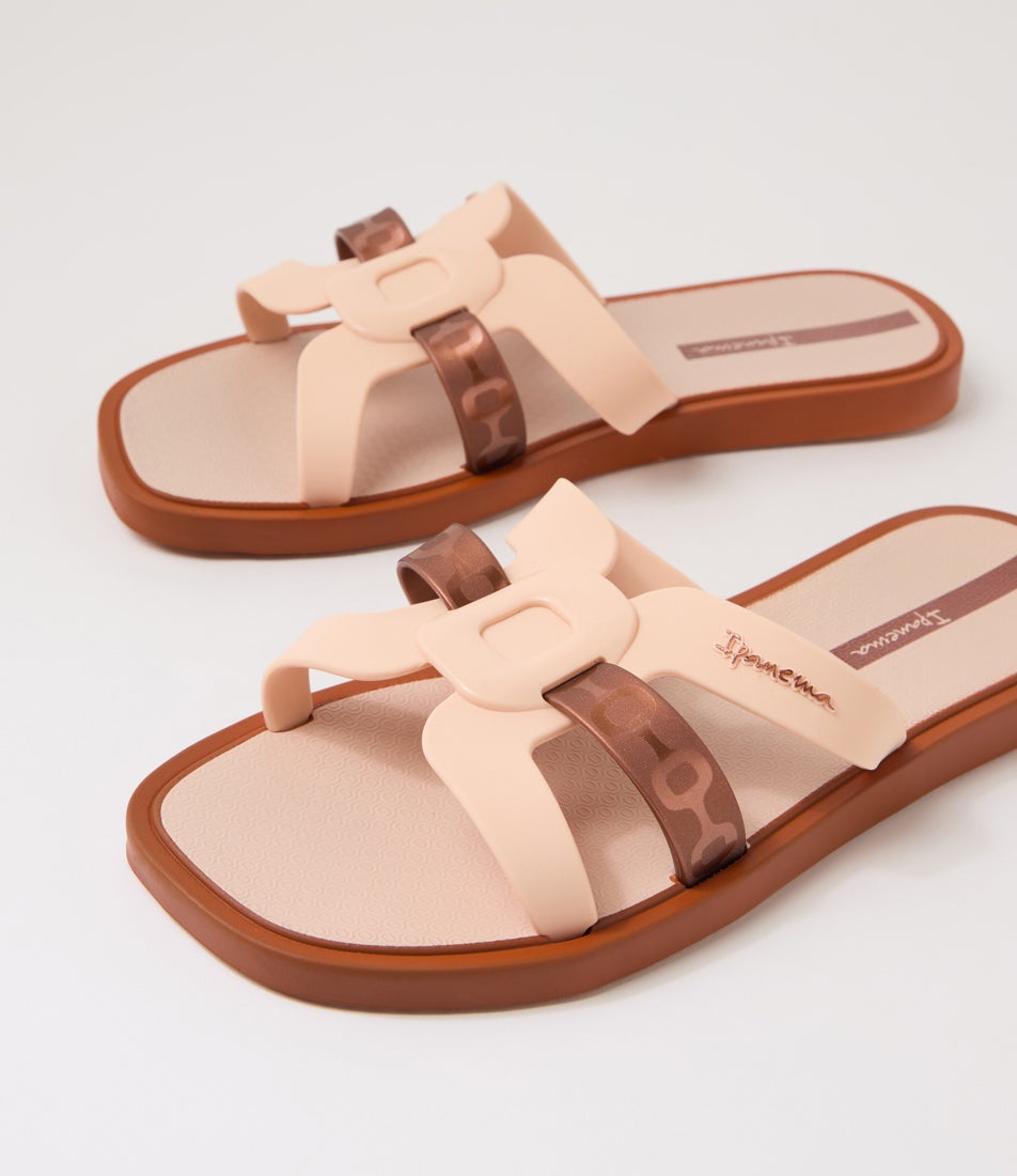 Hoy Beige Slides