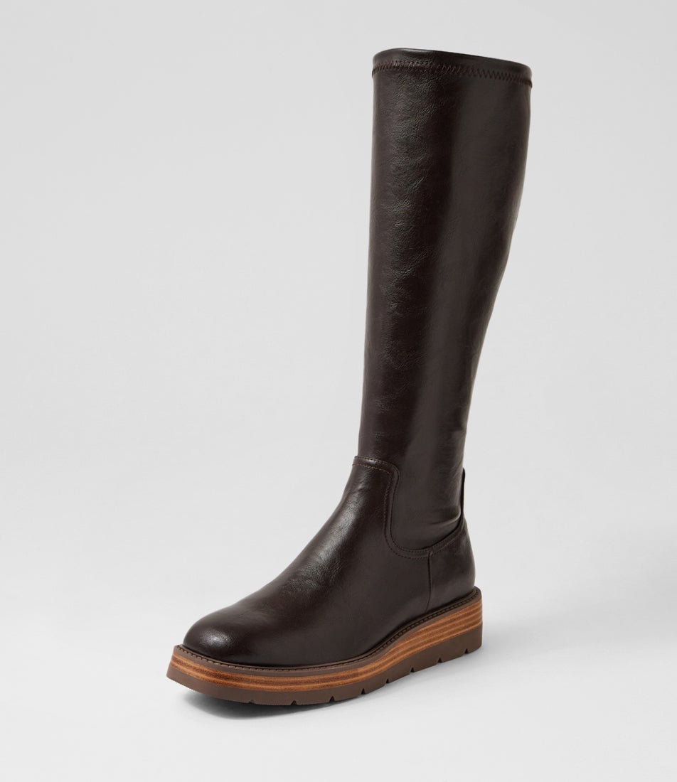 Terriny Choc Nat Stretch Knee High Boots