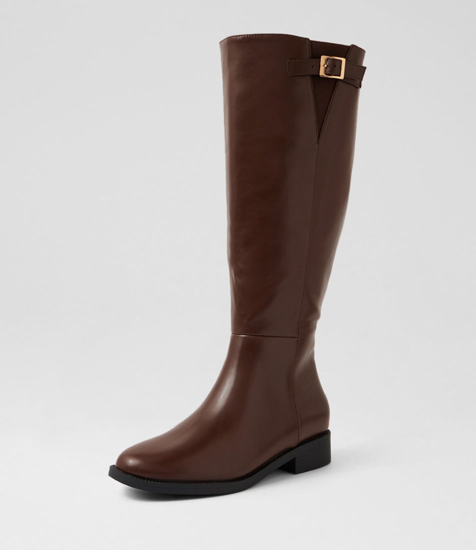 Garfield Wide Chocolate Brown Knee High Boots