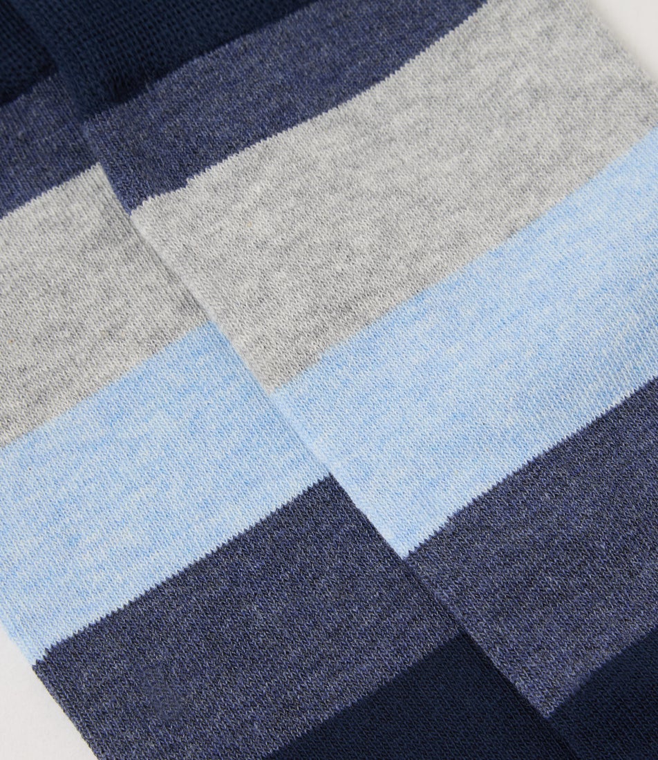 Block Stripe Multi Cotton Socks