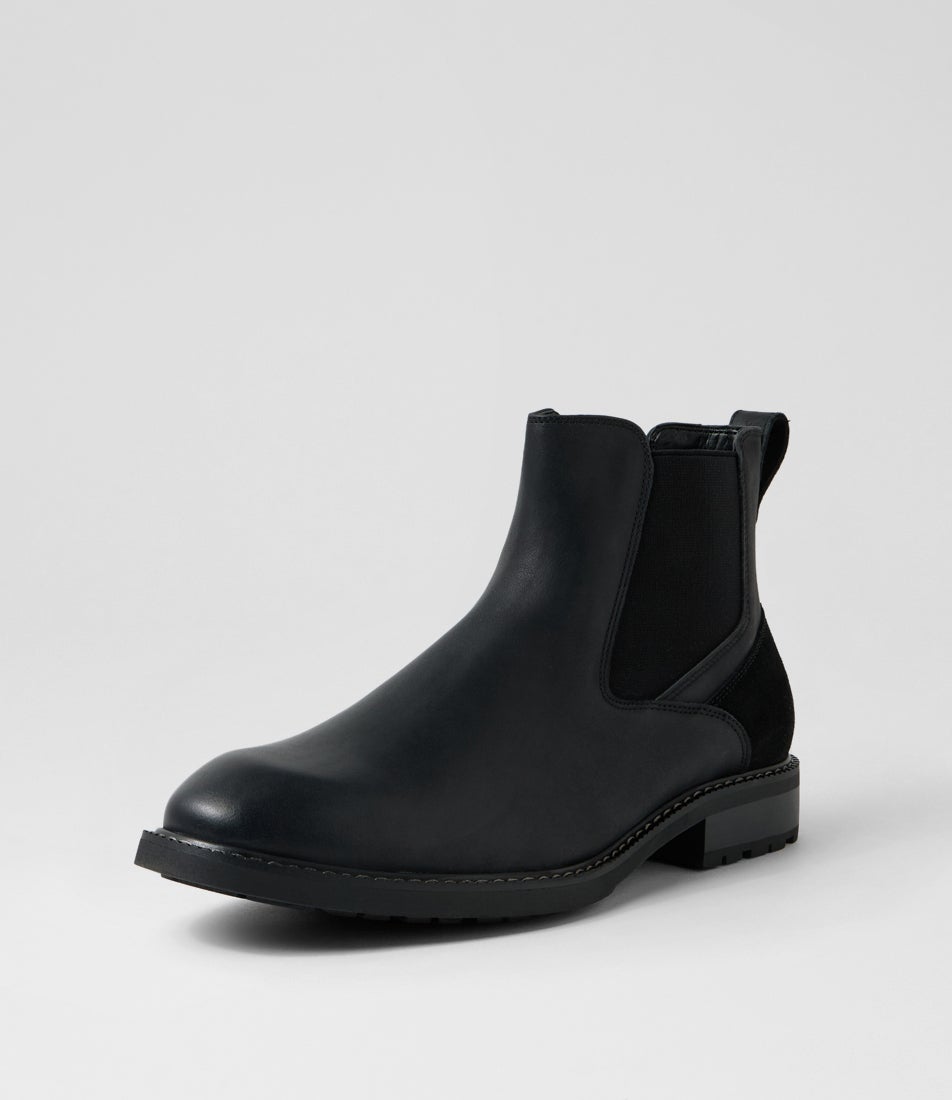 League Black Leather Chelsea Boots