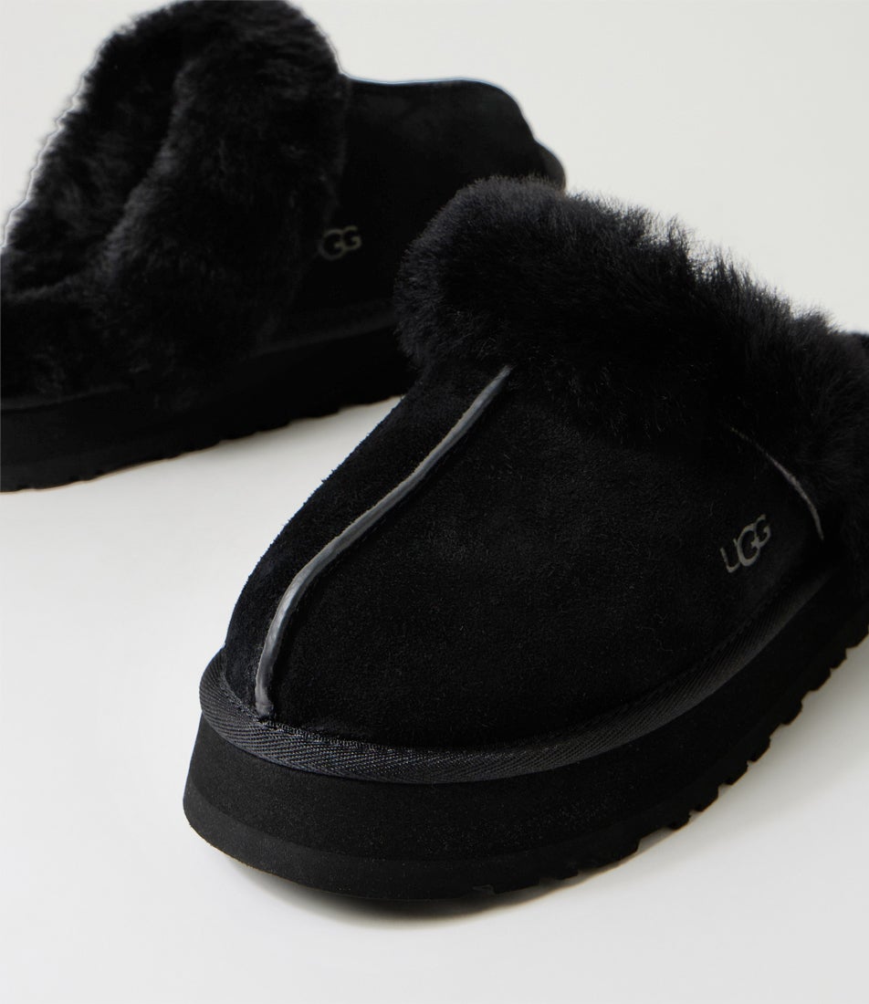 Disquette Black Suede Slippers Disquette Black Suede Slippers