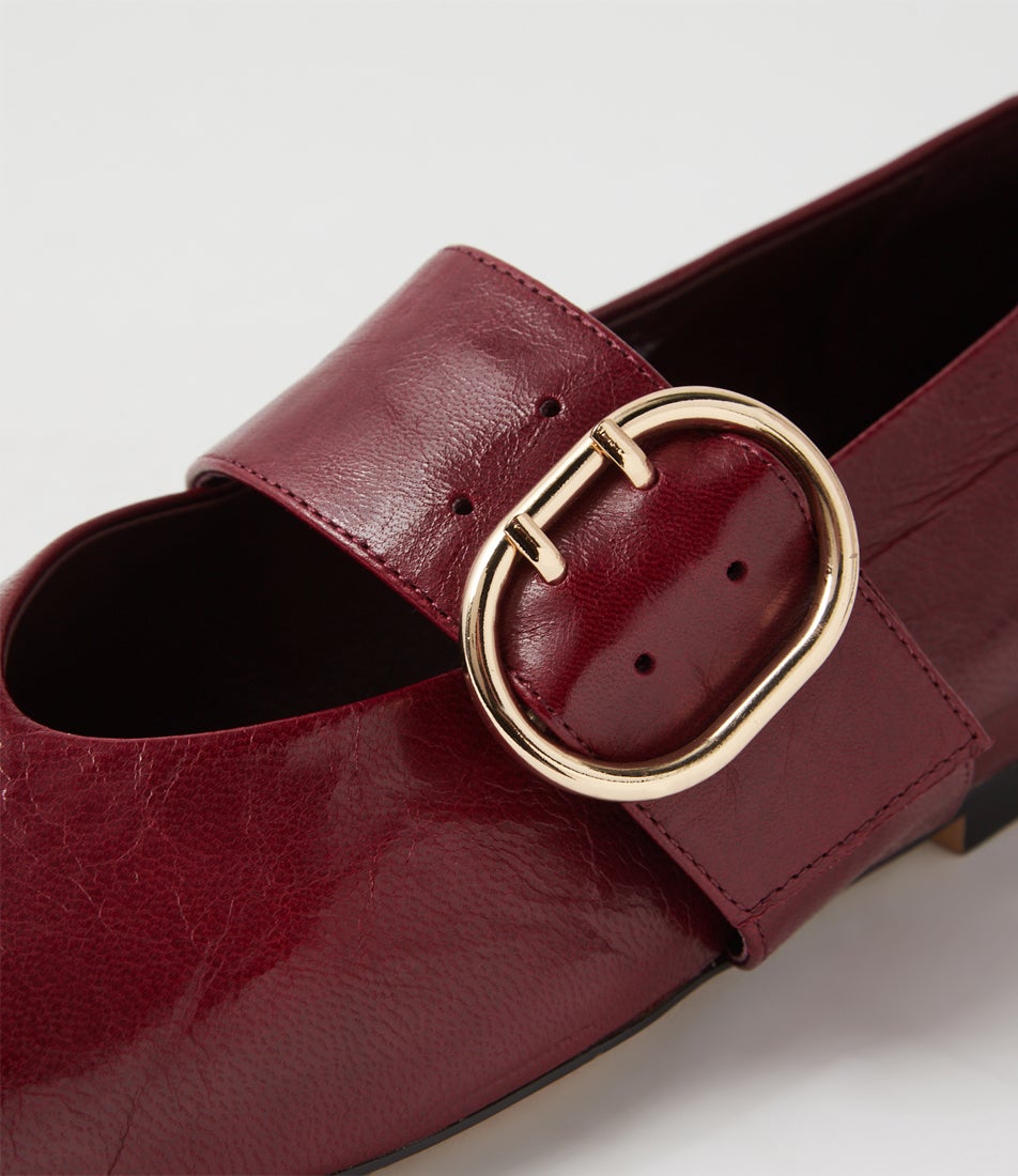 Ankitah Pinot Polish Leather Flat Shoes