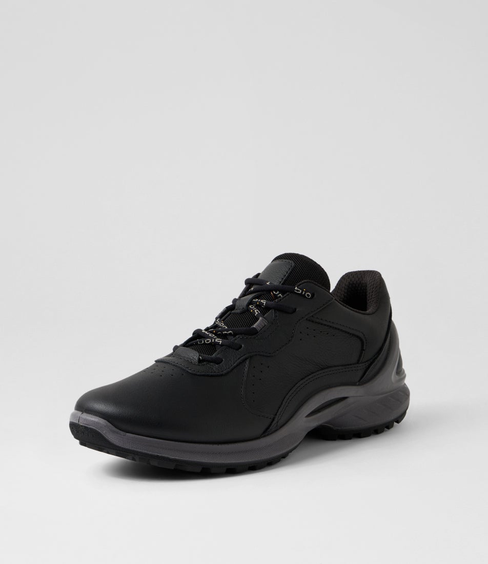 Biom Energi W Black Leather Lace Up Flats