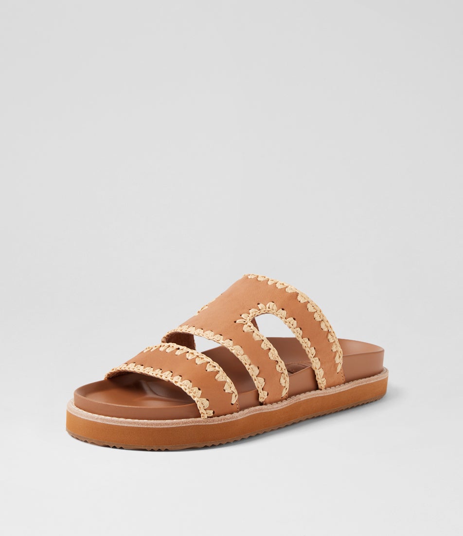 Perry Slide Tan Leather Slides