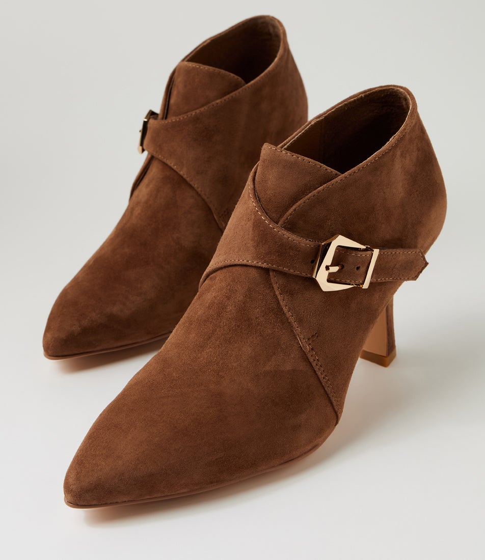 Linny Whiskey Suede Ankle Boots