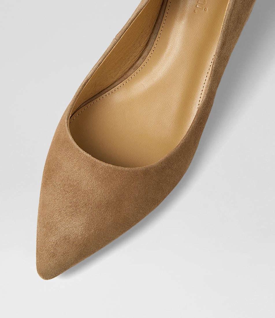 Thego Coffee Suede Heels
