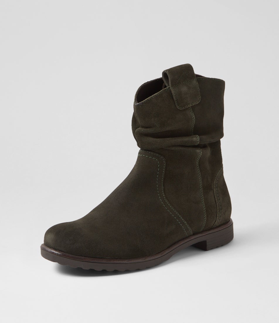 Liverpool 10 Forest Green Suede Calf Boots