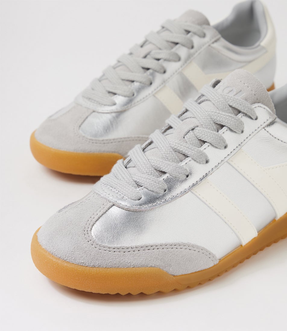 Torpedo Glimmer W Silver Off White Leather Sneakers