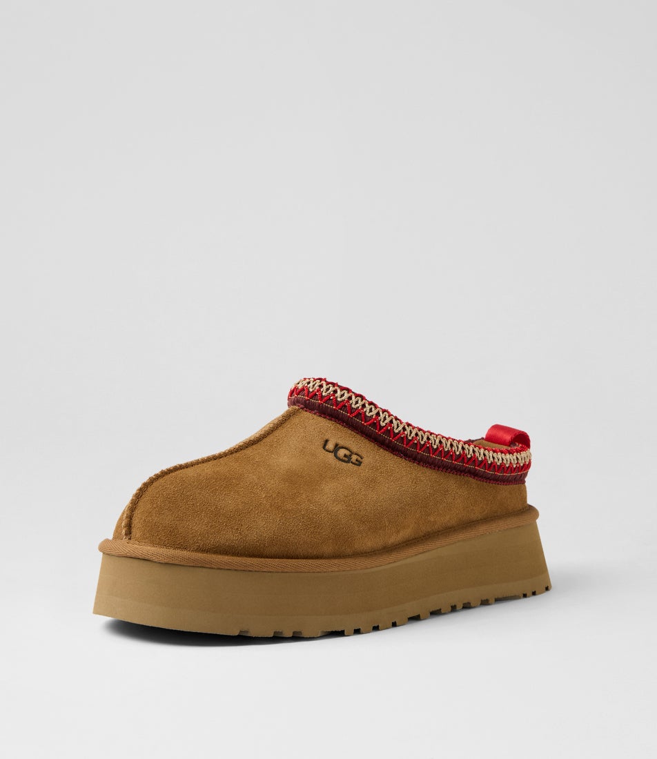 Tazz Chestnut Suede Slippers