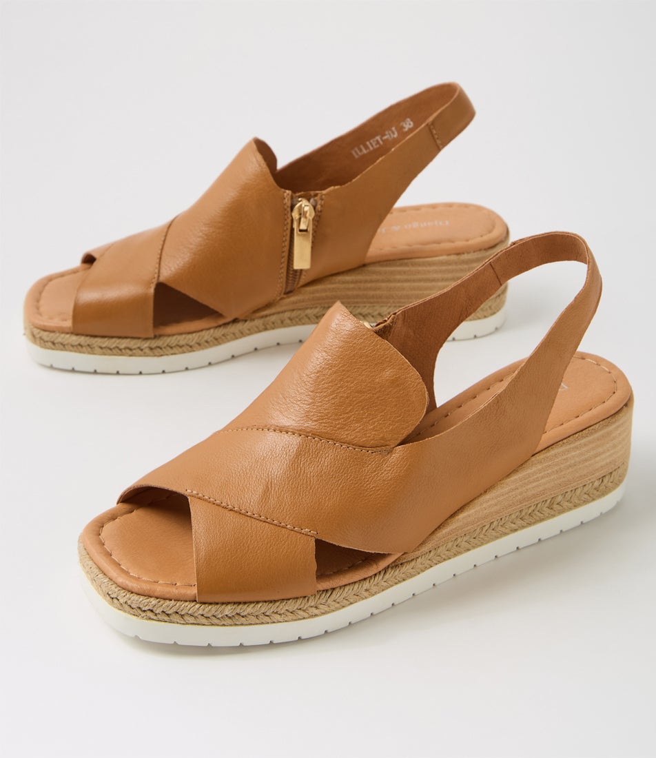 Illiet Dark Tan Leather Sandals