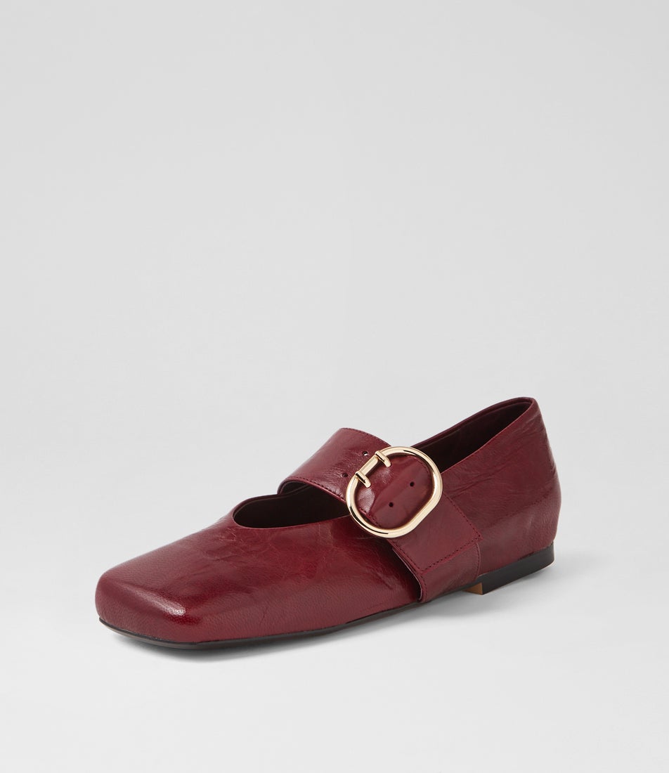 Ankitah Pinot Polish Leather Flat Shoes
