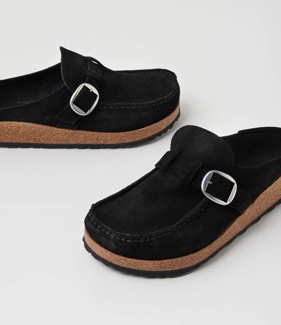 Buckley Black Suede Flat Shoes
