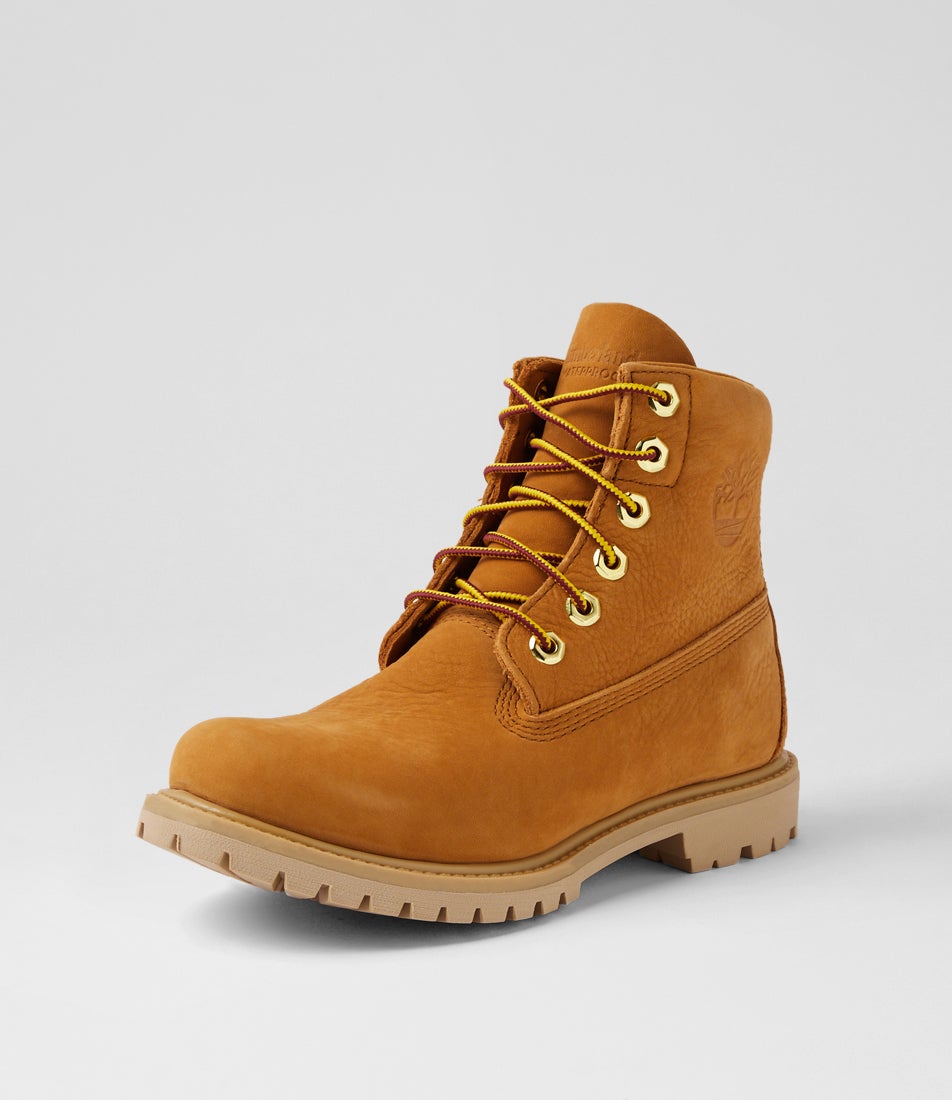Nellie 6 Inch Lace Up Wheat Leather Lace Up Boots