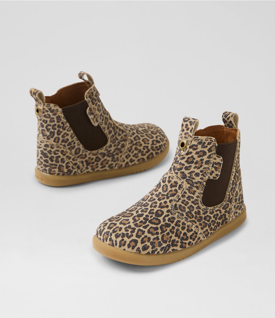 Iw Jodhpur Toddler Leopard Shimmer Leather Chelsea Boots