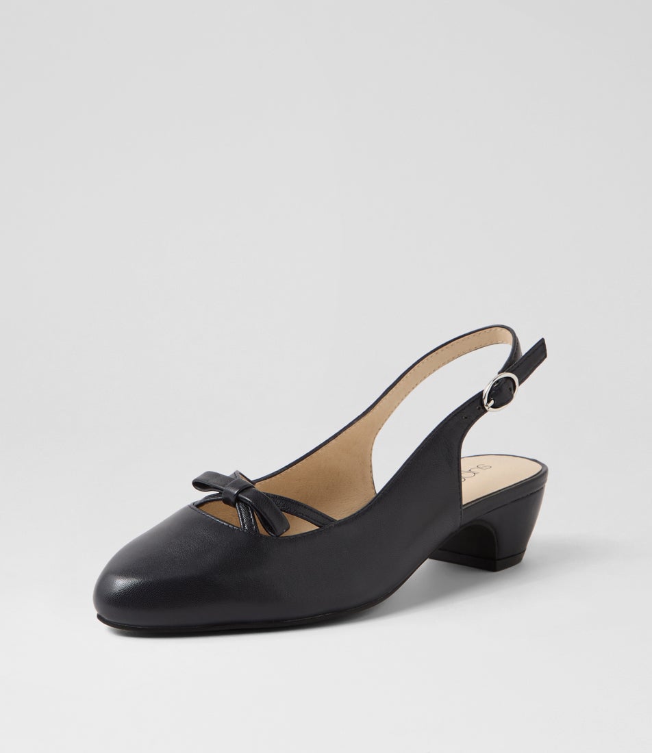 Nalanis Black Leather Heels