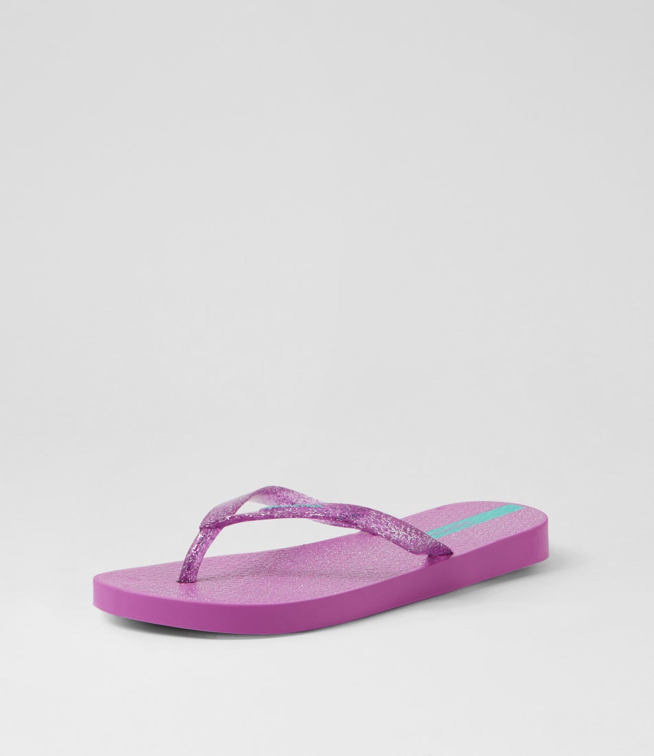 Glitter Junior Lilac Glitter Rubber Thongs