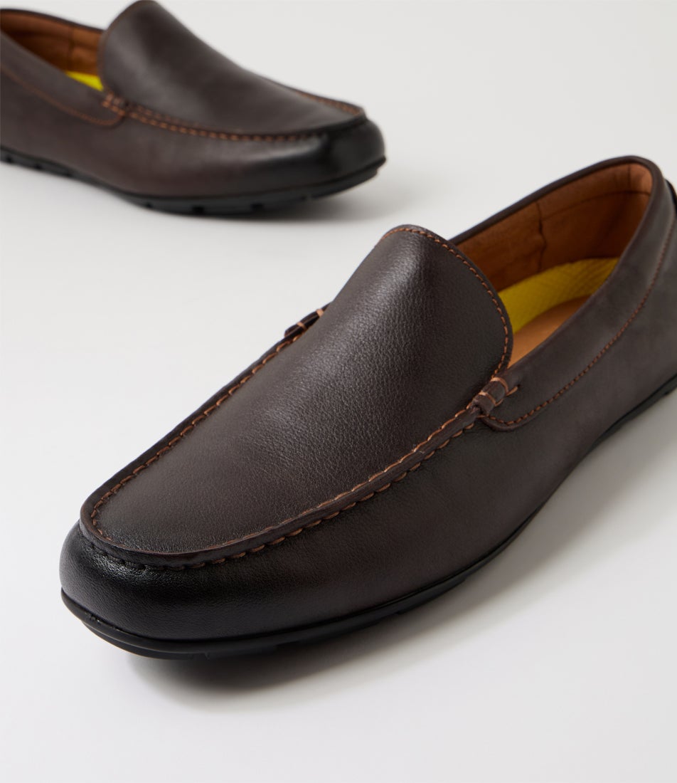 Motor Moc Dark Brown Leather Loafers