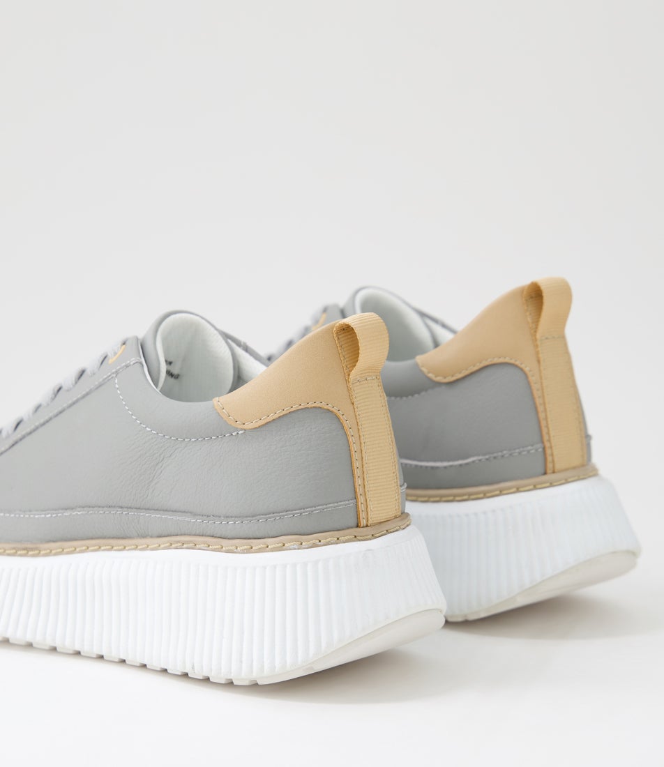 Burst Dove Grey Latte Leather Sneakers