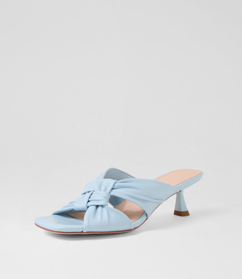 Kineta Light Denim Leather Sandals