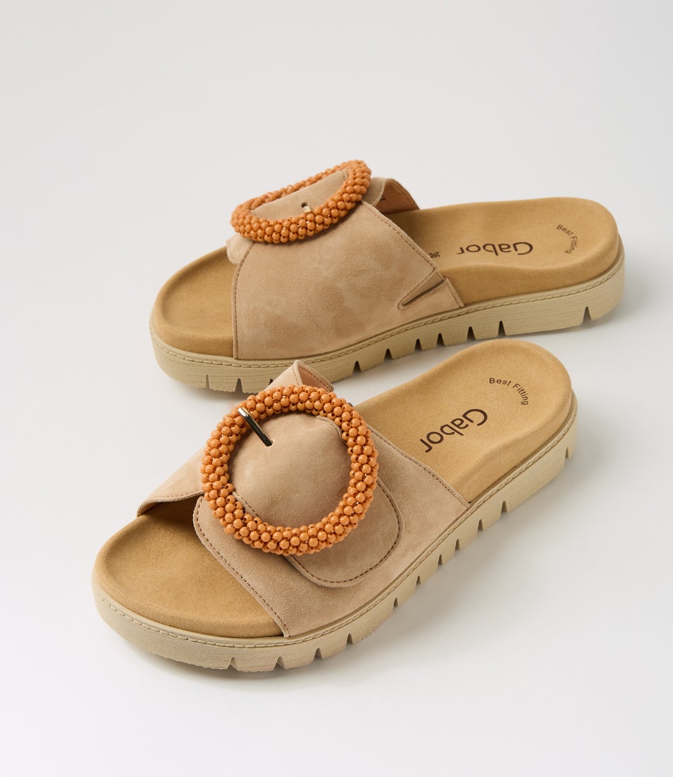 Hansel Caramel Leather Sandals