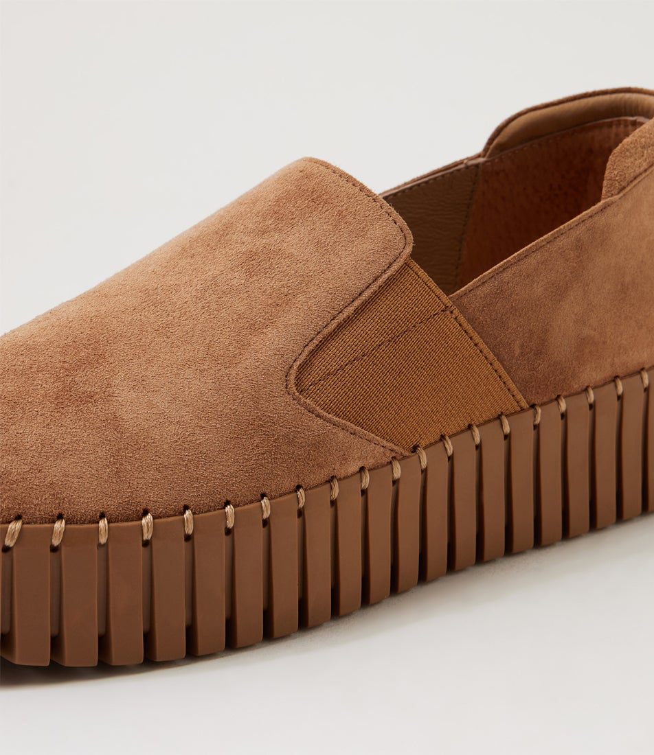 Becca Light Choc Suede Flat Shoes