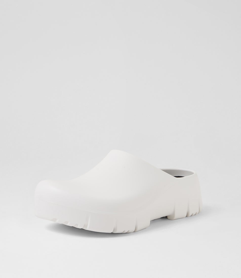 Super Birki 2 White Polyurethane Flat Shoes