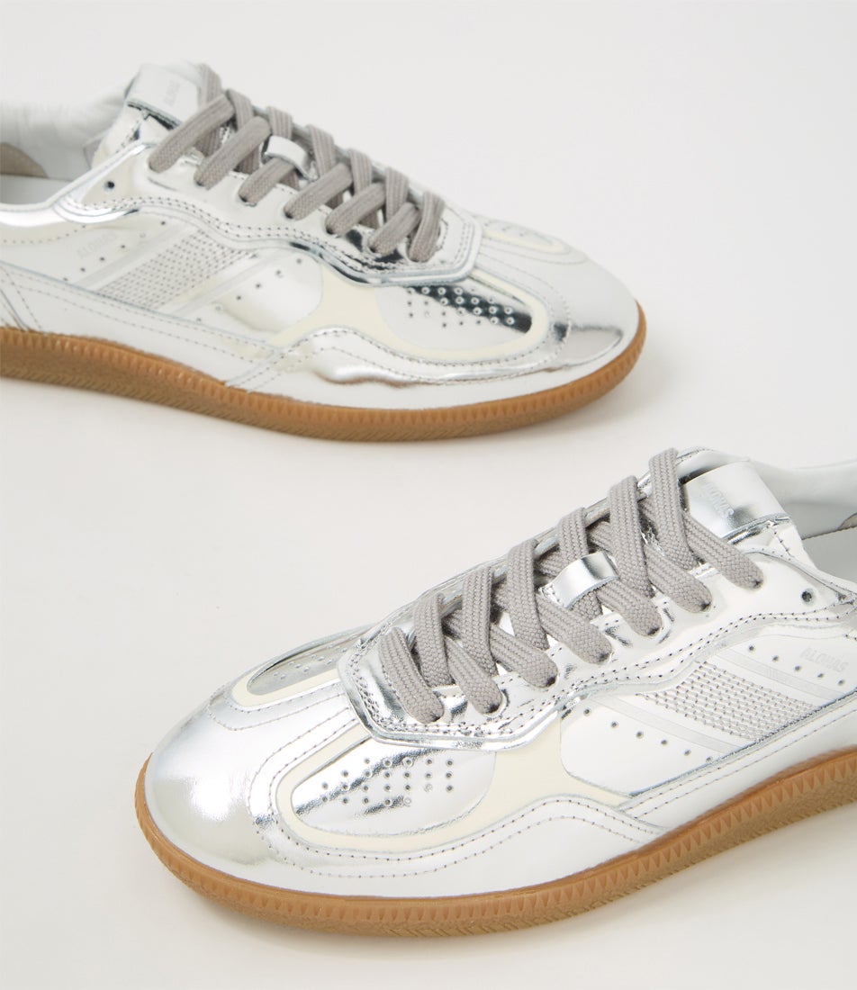 Tb 490 Rife Shimmer Silver Leather Sneakers