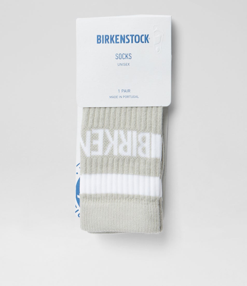 Tennis Grey White Cotton Socks