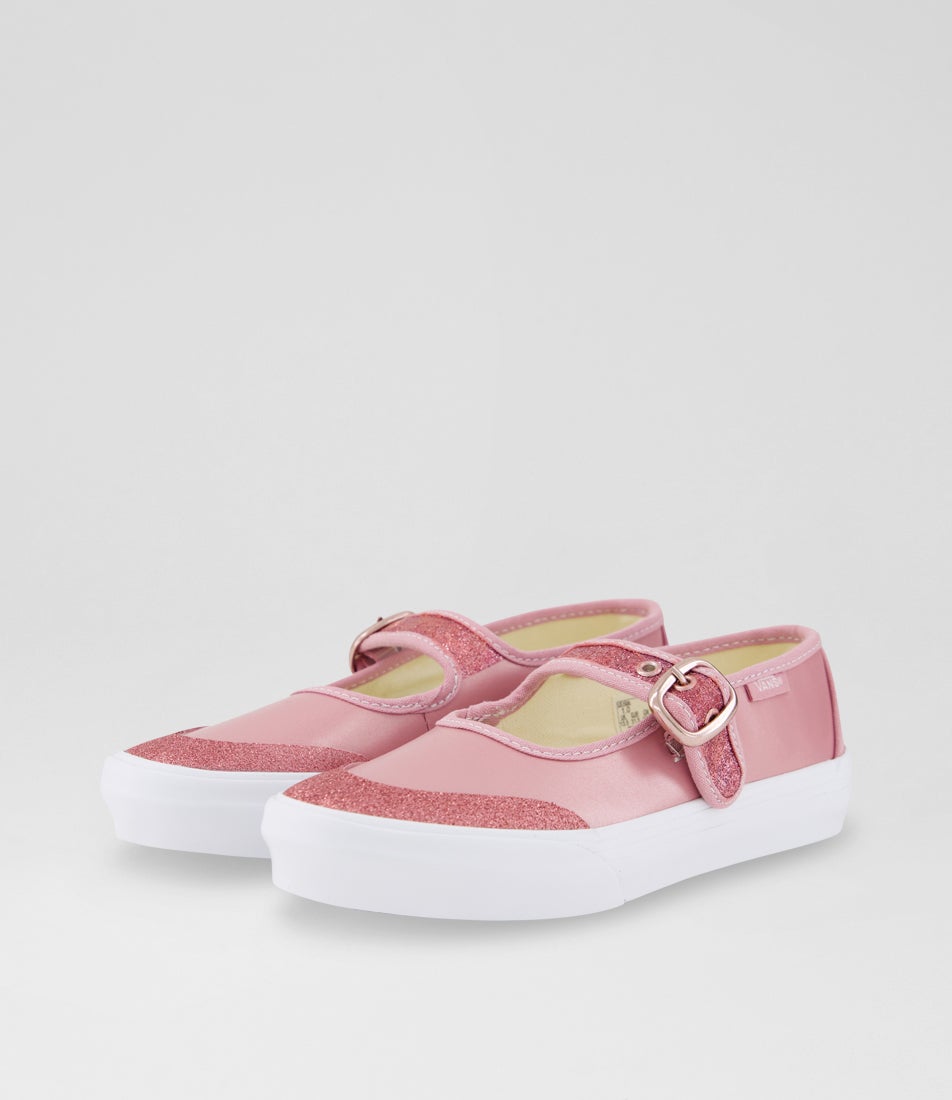 Mary Jane Junior Pink Fabric Sneakers